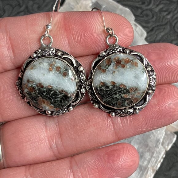 Eudialyte Earrings Stone Crystal Jewelry - Picture 8 of 8